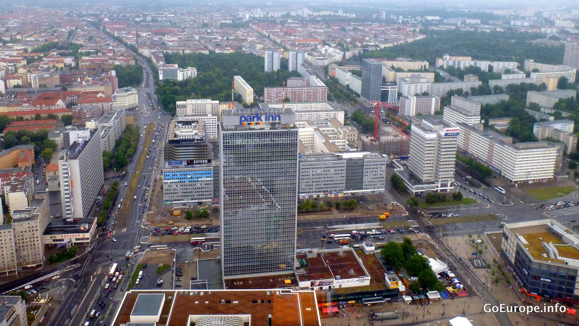 View from berlin tv tower in Berlin.