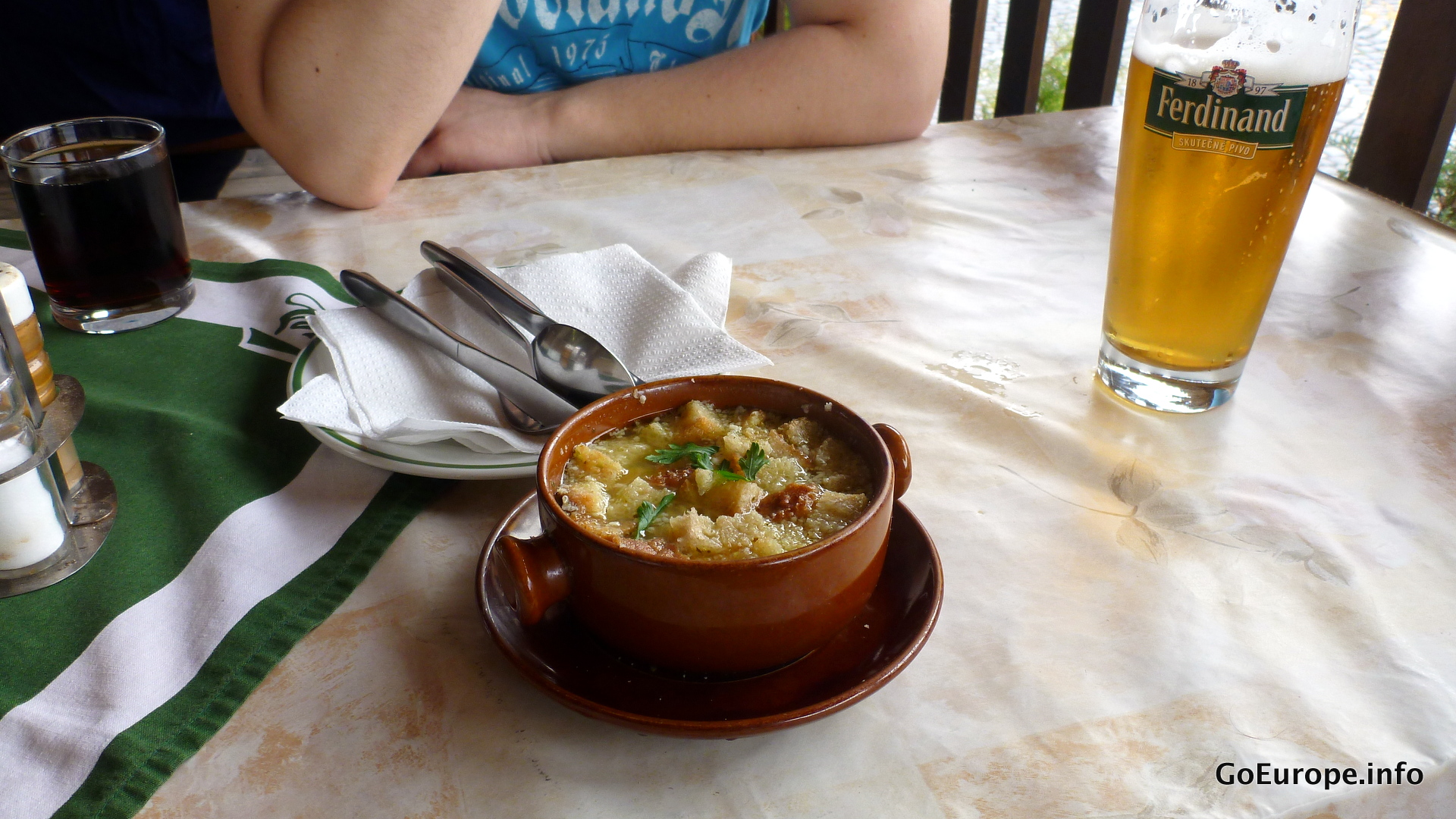 Food break in Bratislava.