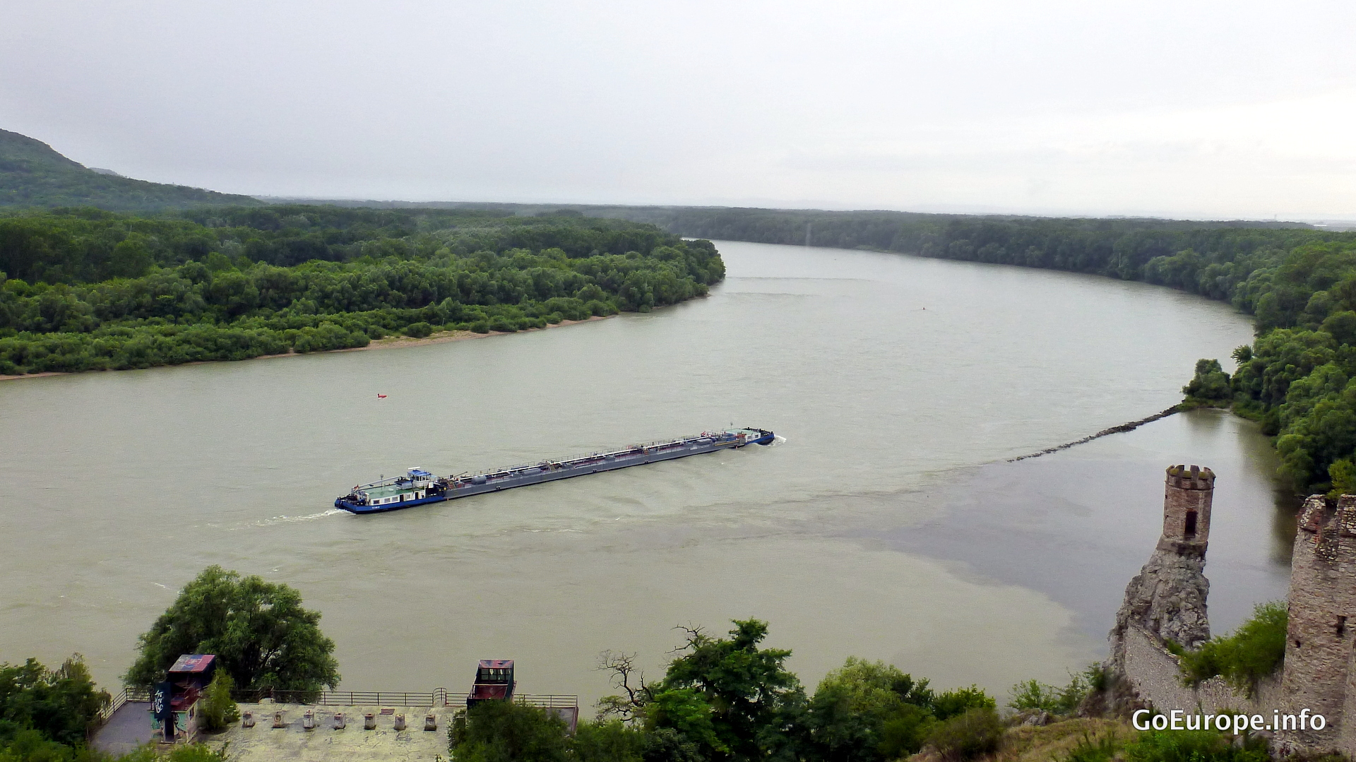 View from devin castle in Bratislava.