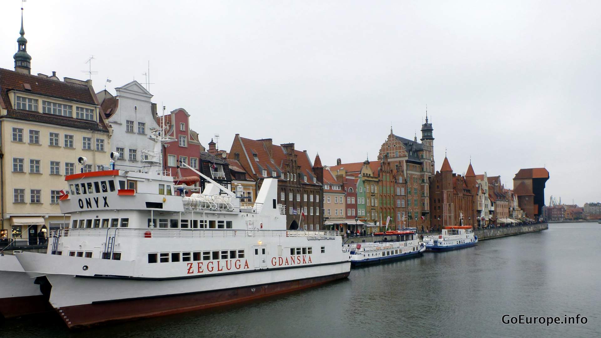 Long street water in Gdańsk.