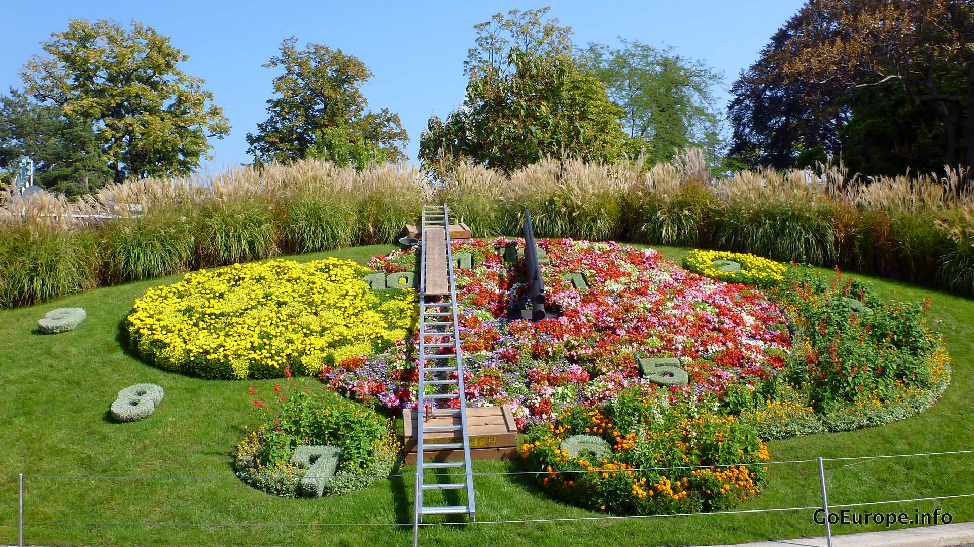 Flower clock in Geneva.