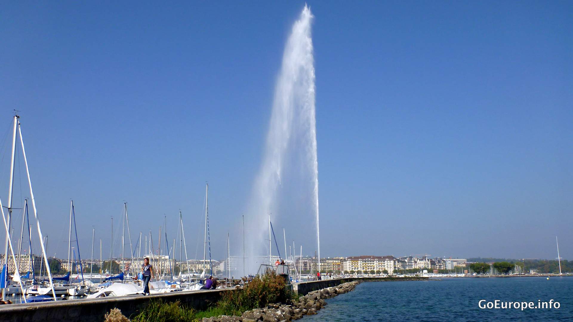 Jet d’Eau fountain in Geneva.
