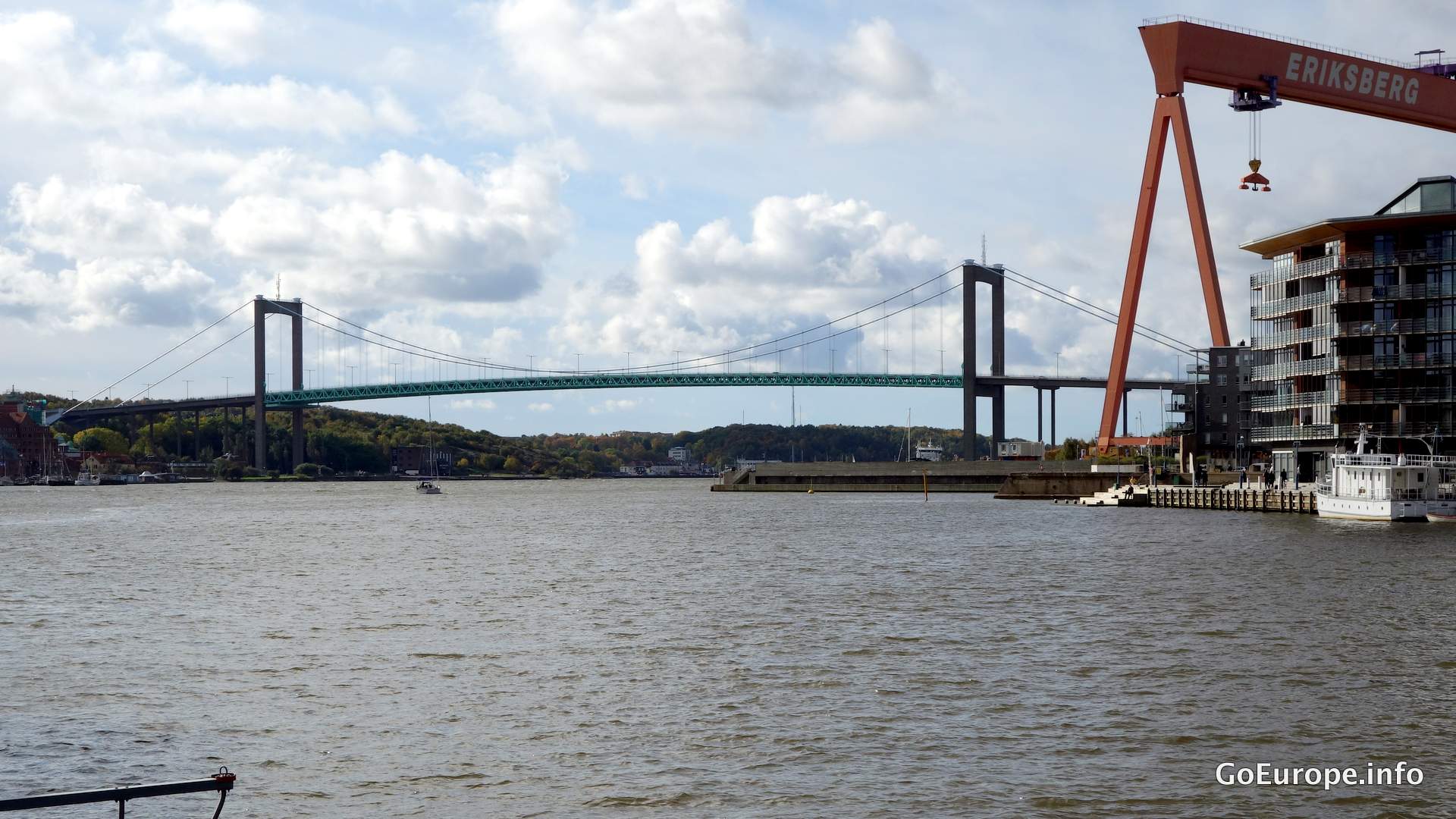 Älvsborg Bridge spanning the river at Gothenburg.