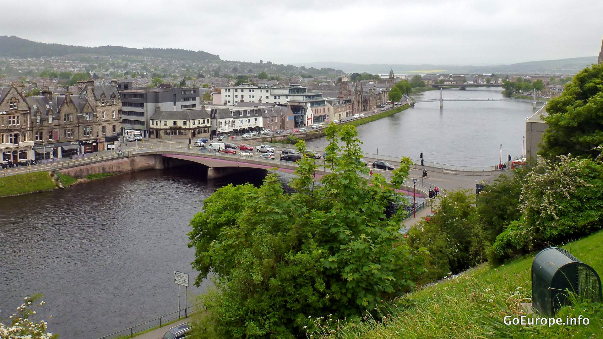 A quiet path following the River Ness through Inverness.