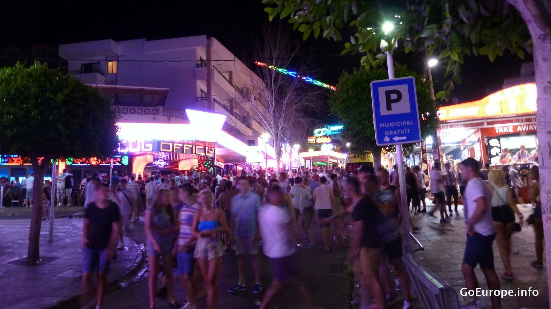 The strip in Magaluf.