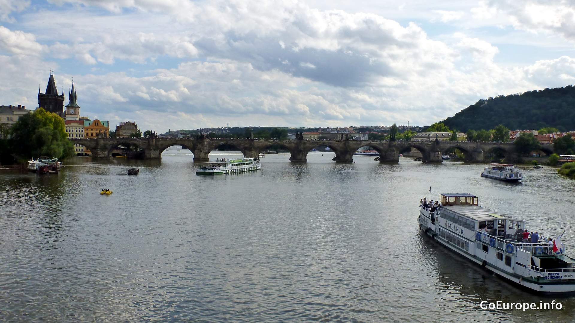 Prague bridge in Prague.