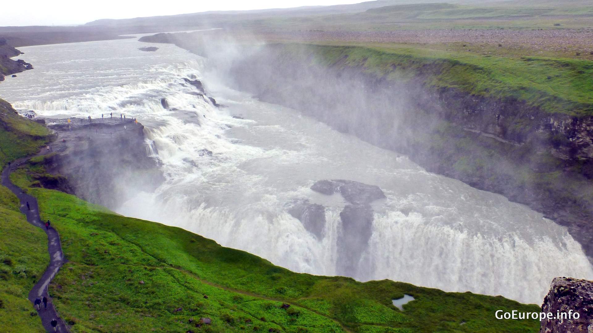 Gullfoss waterfall on a day trip from Reykjavík.