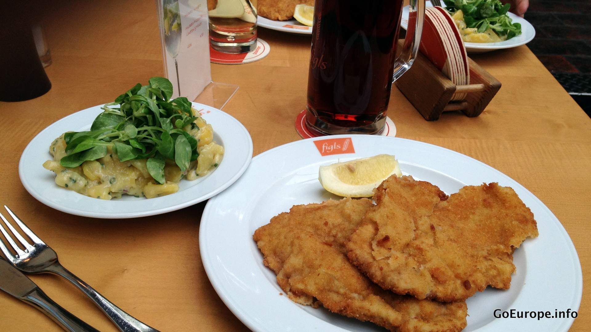 Schnitzel in Vienna.