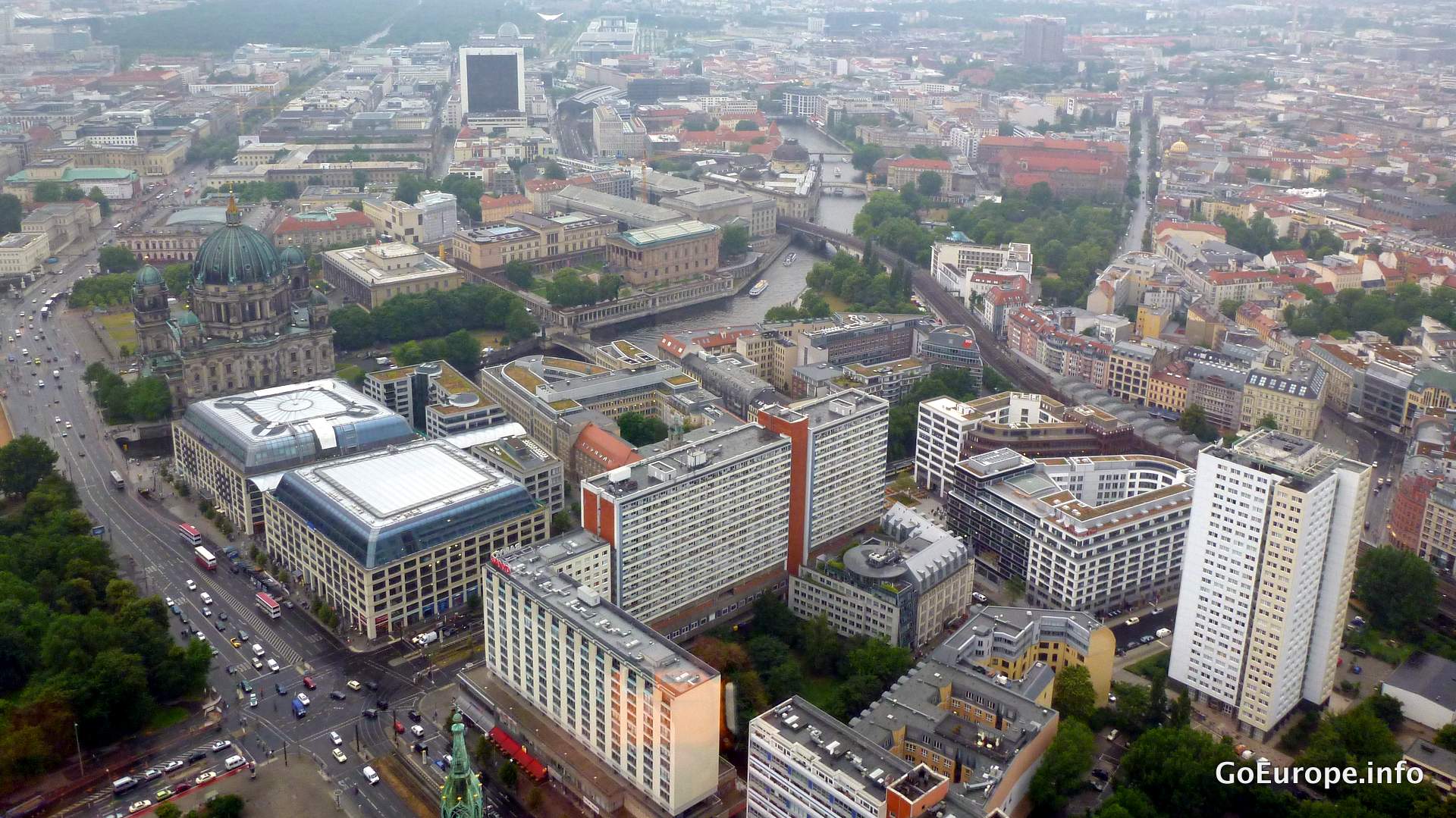 View from Fernsehturm, the TV-tower of Berlin.