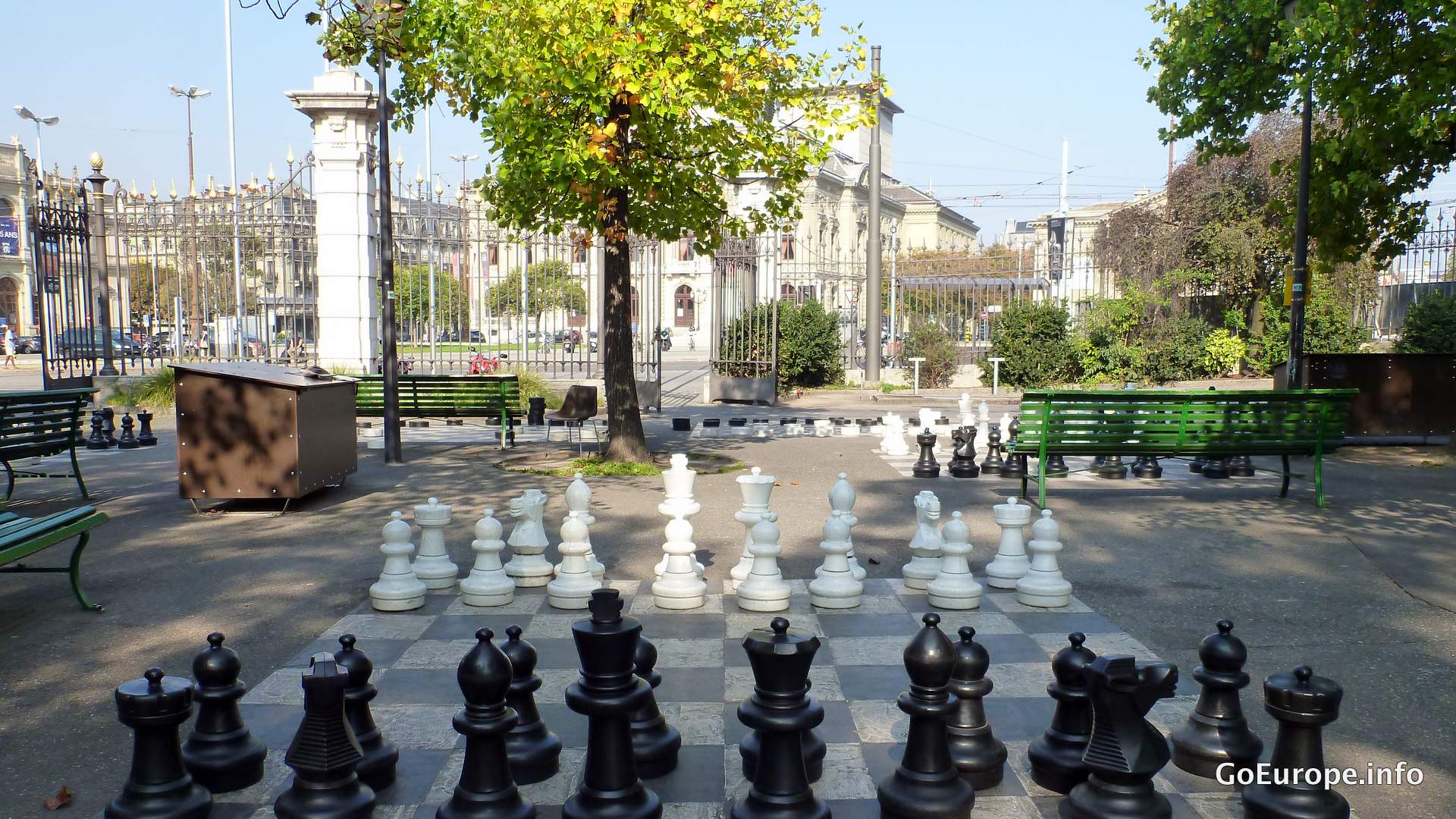 Finish off with playing some chess in the park.