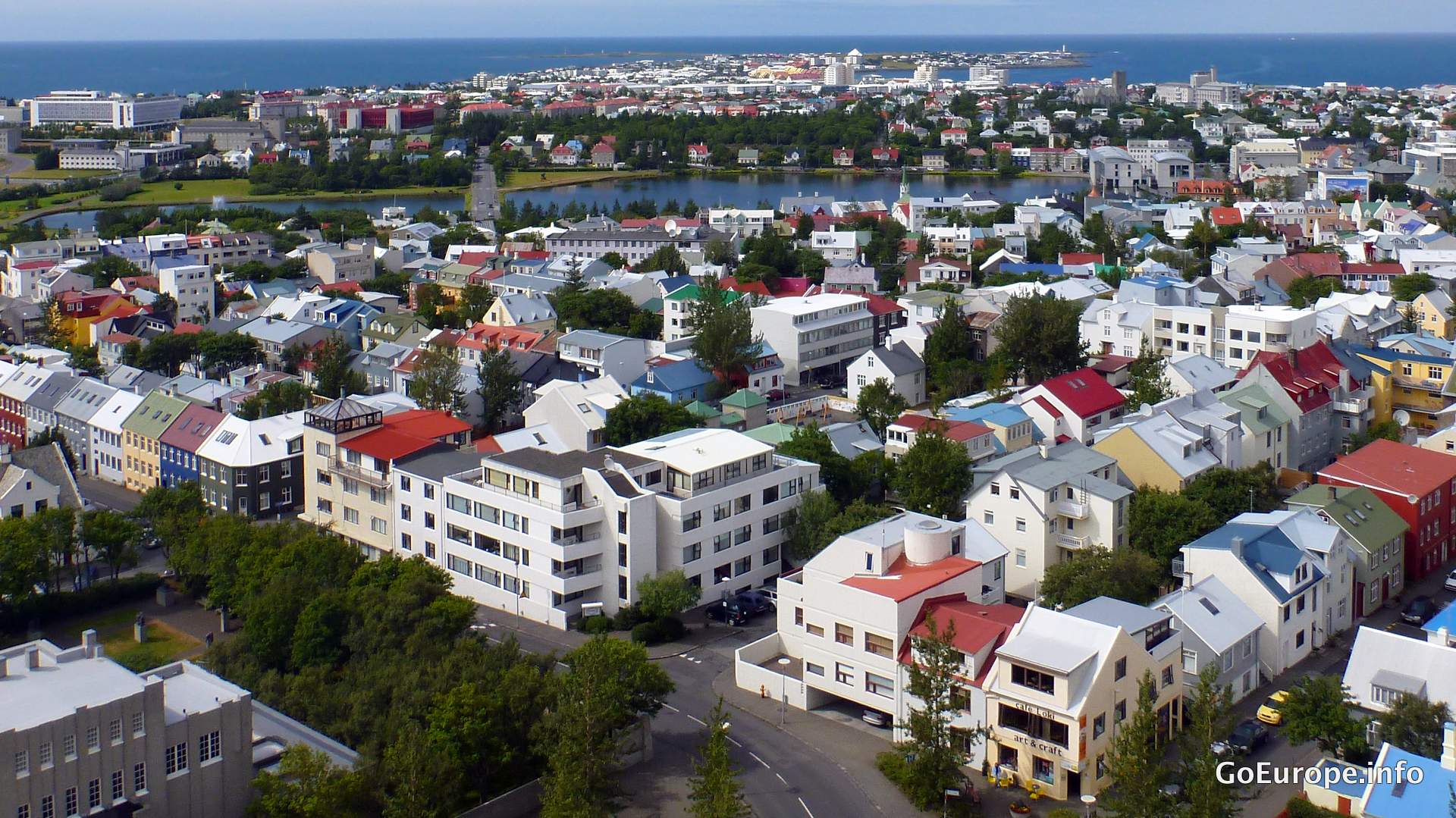 View over the city from Hallgrimskirkja.