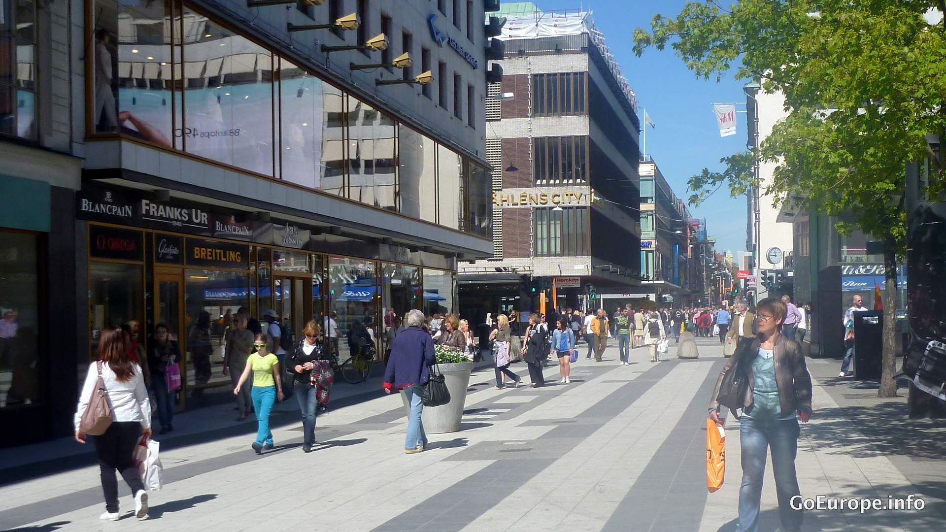 Drottninggatan, the shopping street.