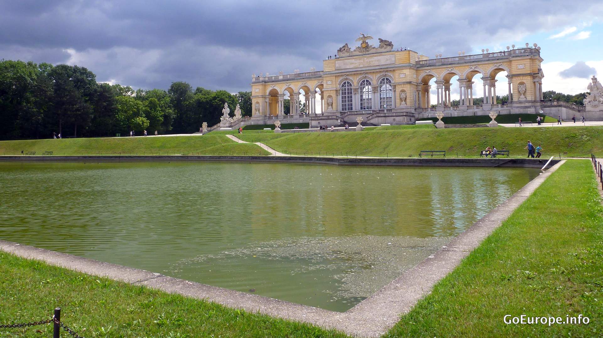 At the Schloss Schönbrunn area.