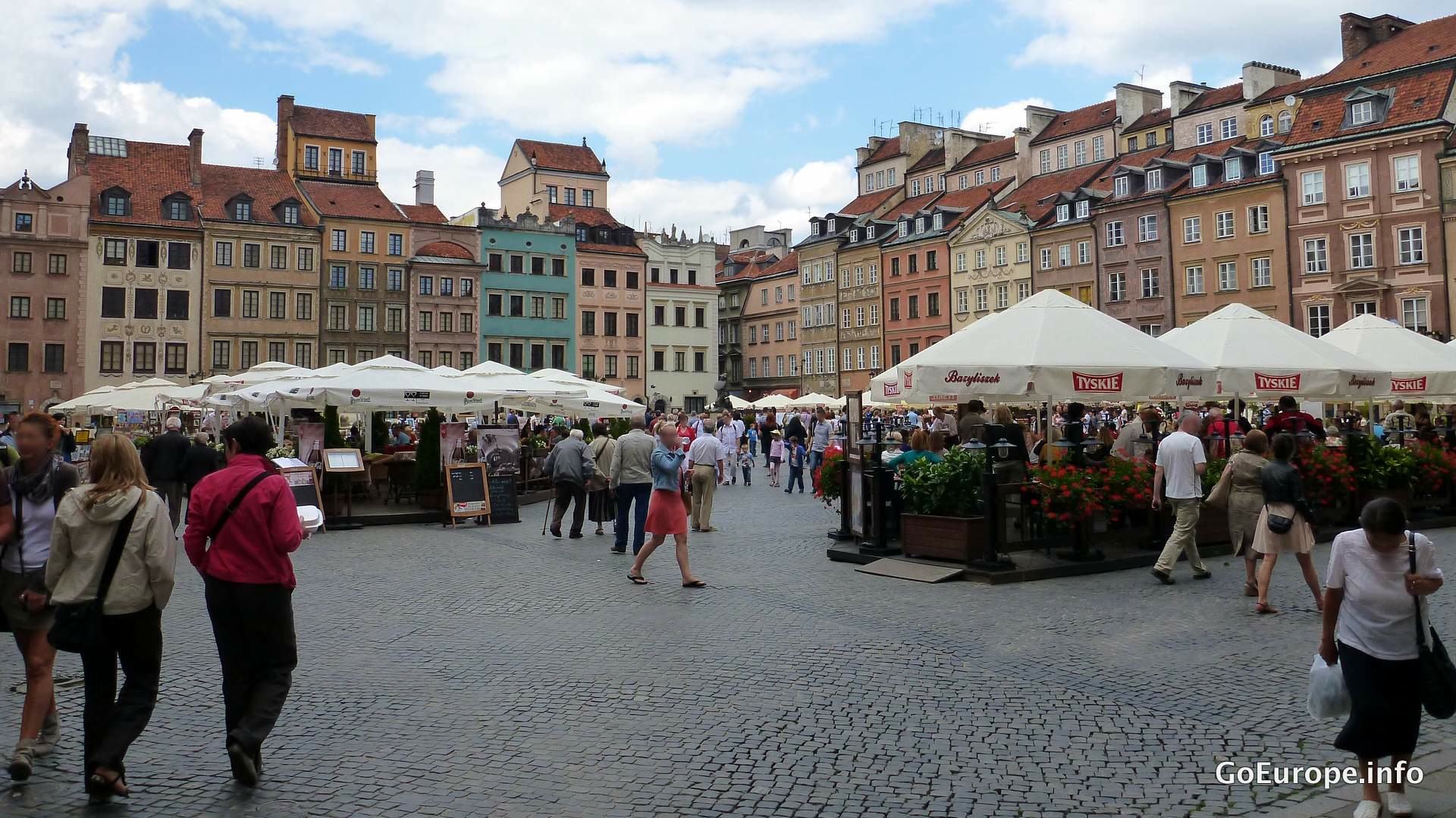 Square in the middle of the city.